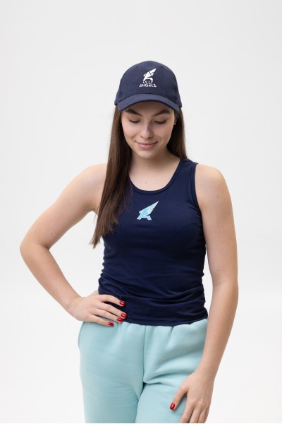 Майка темно-синя cotton