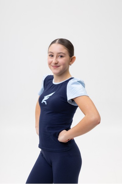 Футболка синя cotton